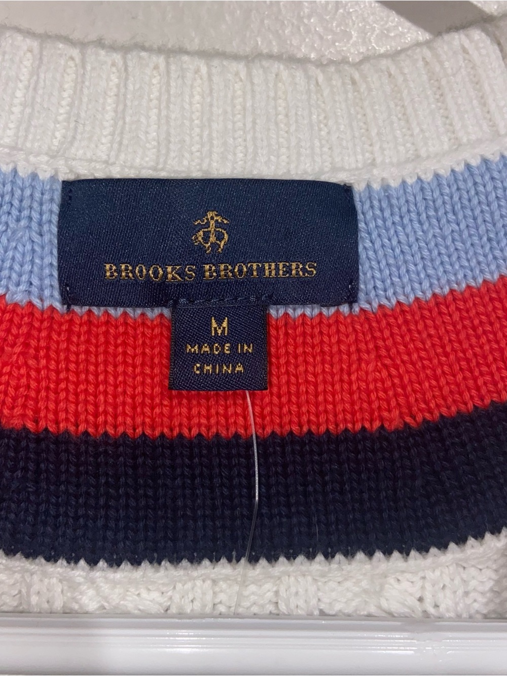 Brooks Brothers Sweater Vest Mens Medium Cable Knit Tennis Preppy Old Money New - Picture 6 of 11